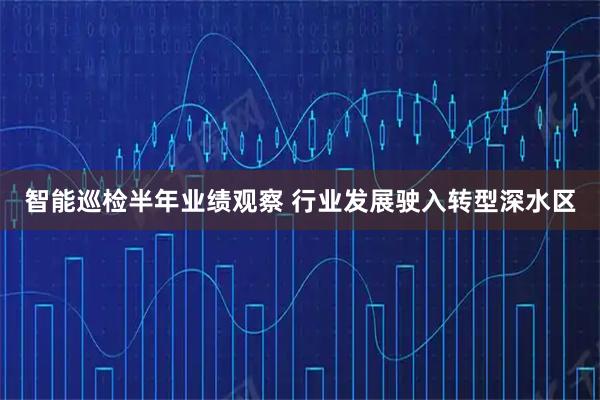智能巡检半年业绩观察 行业发展驶入转型深水区